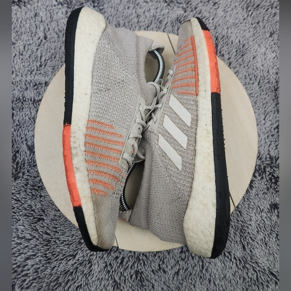 Adidas PulseBoost HD Womens Size 8 Orange White Athletic Running Shoes Sneakers - Picture 6 of 9